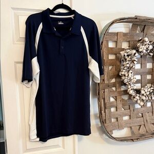 Under Armour Men's Polo in Dark Blue and White